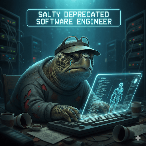 Salty Deprecated Engineer character art